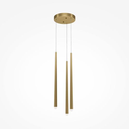 LED Pendelleuchte Aluminium 26 cm breit H: max. 369,3 cm in Messing Weiß rund Farbwechsel 2600-3500 K 1500 lm