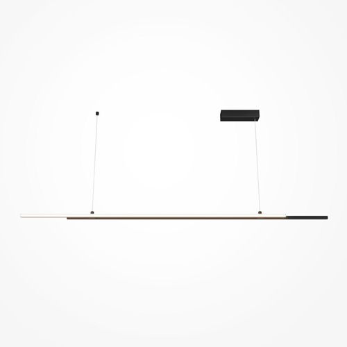 LED Pendelleuchte Aluminium neutralweißes Licht 4000 K 2200 lm H: max. 120 cm Schwarz länglich Modern