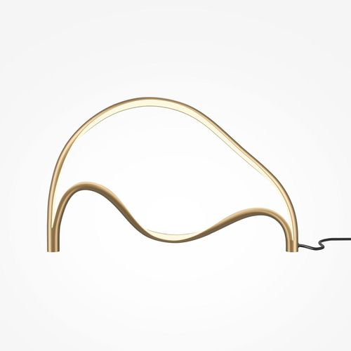 LED Tischleuchte Aluminium 24,5 cm in Messing 3000 K warmweiß 760 lm Modern