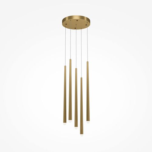 LED Pendelleuchte Aluminium B: 32 cm H: max. 369,3 cm in Messing Weiß rund mit Farbwechsel 2600-3500 K Modern