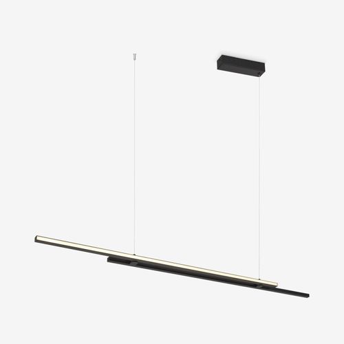 LED Pendelleuchte Aluminium mit Farbwechsel 3000-4000 K 2200 lm H: max. 305,5 cm Schwarz länglich Modern