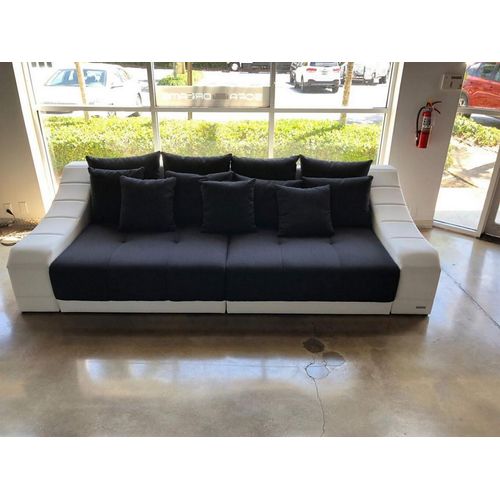 Big Stoffsofa Turino mit Licht USB Webstoff Strukturstoff