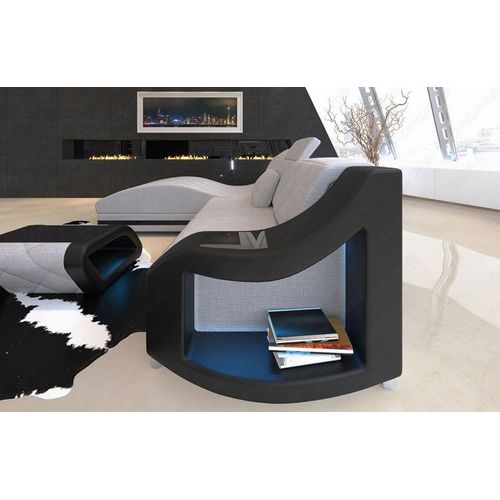 Stoffsofa Swing mit Licht USB Webstoff Strukturstoff