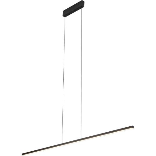 LED Pendelleuchte Aluminium Metall H: max. 160 cm Schwarz länglich warmweiß 3000 K 1150 lm Modern