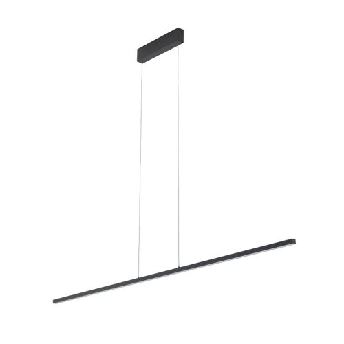 Hängeleuchte Aluminium Metall LED H: max. 160 cm Schwarz länglich 3000 K warmweiß 1000 lm Modern