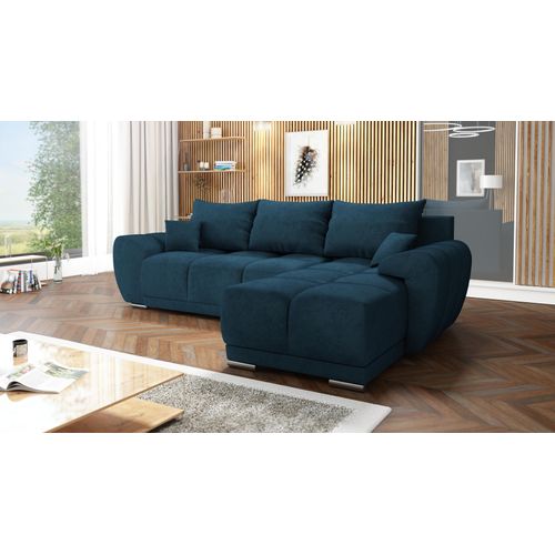 Dunkelblau Modernes Ecksofa Mit Schlaffunktion Honey L