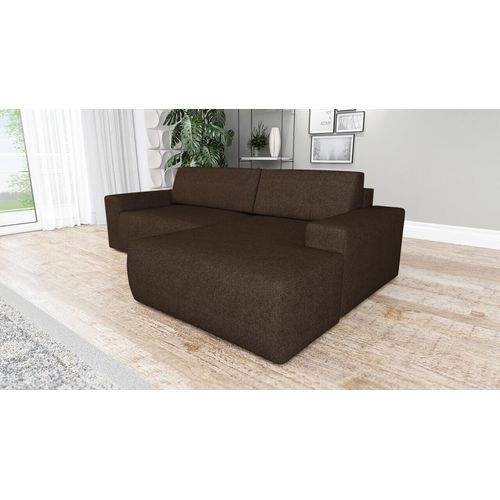 Ecksofa TOTI mit Schlaffunktion. Farbe: Braun