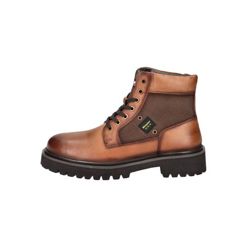 Blauer Stiefelette Stiefelette Leder/Textil