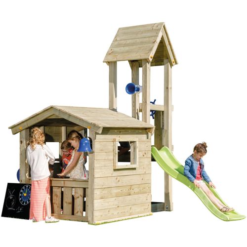 Spielturmking Spielturm LOOKOUT mit Rutsche - Limongrün DH759