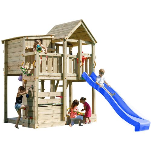 Spielturmking Spielturm PALAZZO mit Rutsche - Blau DH763
