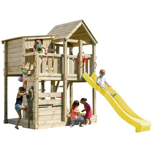 Spielturmking Spielturm PALAZZO mit Rutsche - Gelb DH761