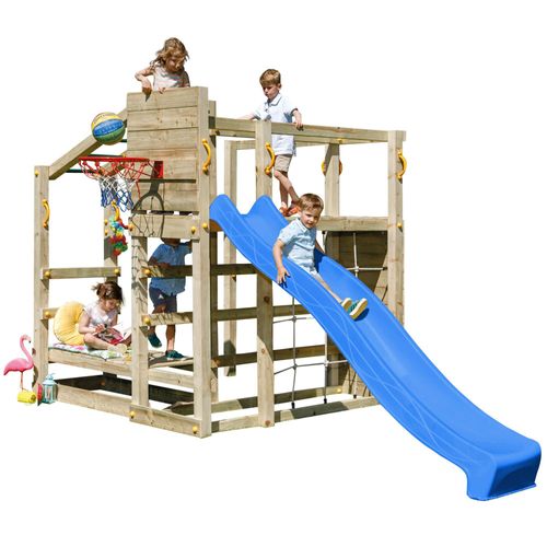 Spielturmking Spielturm CROSSFIT mit Rutsche - Blau DH754