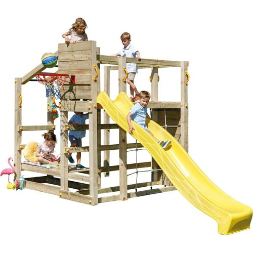 Spielturmking Spielturm CROSSFIT mit Rutsche - Gelb DH752