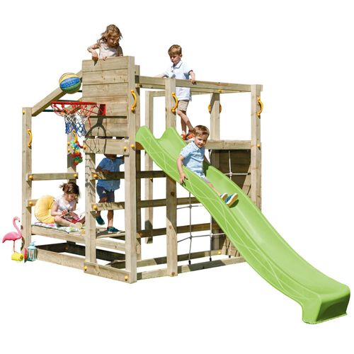Spielturmking Spielturm CROSSFIT mit Rutsche - Grün DH753