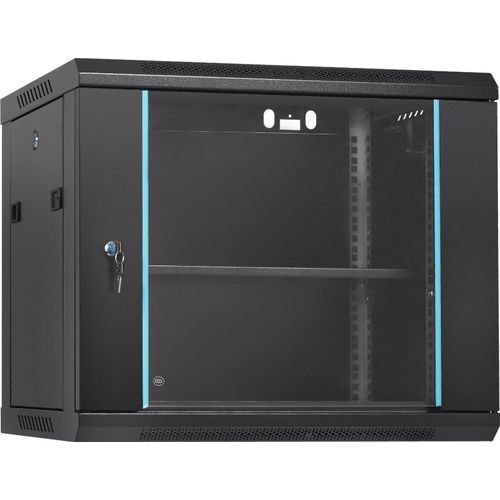 9U Wandmontage-Netzwerkserver-Rack-Schrankgehäuse 15,5'' tiefes Türschloss