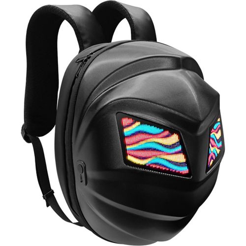 Motorrad LED Helm Rucksack mit Smart DIY Display hohe Helligkeit Nacht Sicherheit erweiterbar USB Powered Rainproof Riders Bag