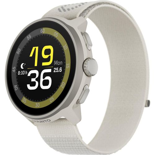 Suunto Run Frost Gray 45mm SS051110000 Leichte Sportuhr für Läufer Edelstahlgehäuse, Nylon-Textil Armband