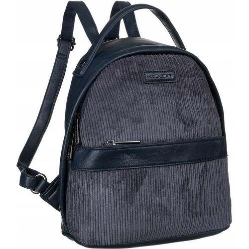 David Jones | Kleiner, praktischer Damenrucksack, aus Ökoleder, Blau, 25x26x12 cm