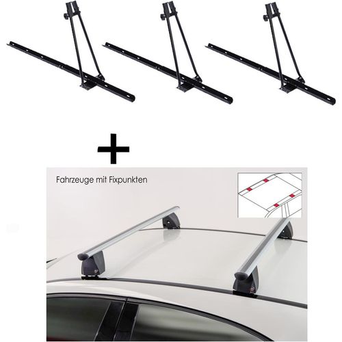 3x Fahrradträger ORION + Dachträger VDP Delta kompatibel mit für Peugeot 3008 (5 Türer) 2009-2016