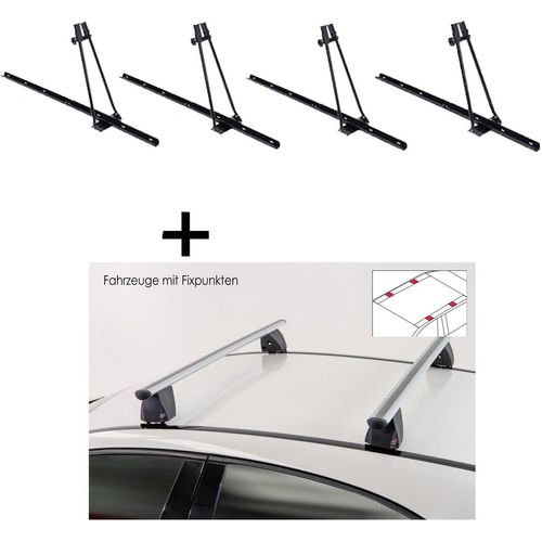 4x Fahrradträger ORION + Dachträger VDP Delta kompatibel mit für Peugeot 3008 (5 Türer) 2009-2016