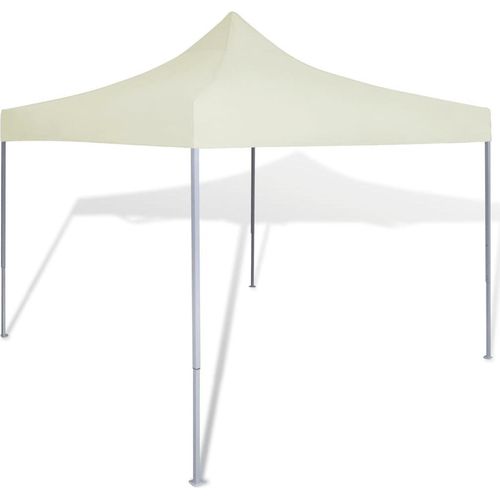 The Living Store Partyzelt Überdachung faltbar 3 x 3 m Cremeweiß