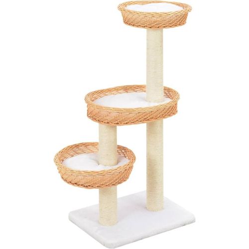 Katzen-Kratzbaum Sisal Natürliches Weidenholz
