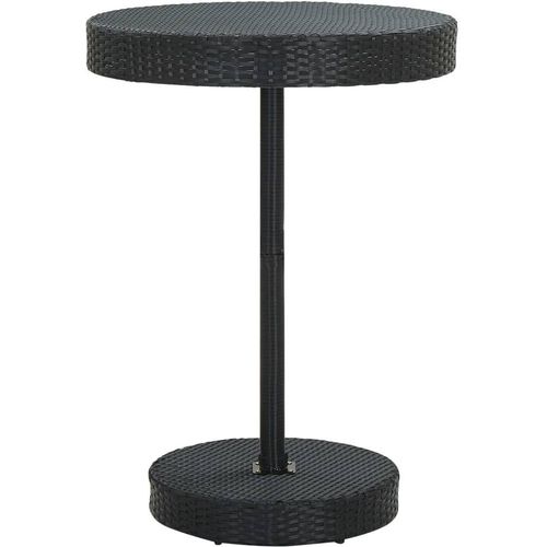 Gartentisch Schwarz 75,5x106 cm Poly Rattan