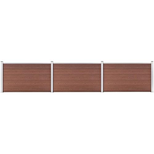 Gartenzaun WPC 526x106 cm Braun
