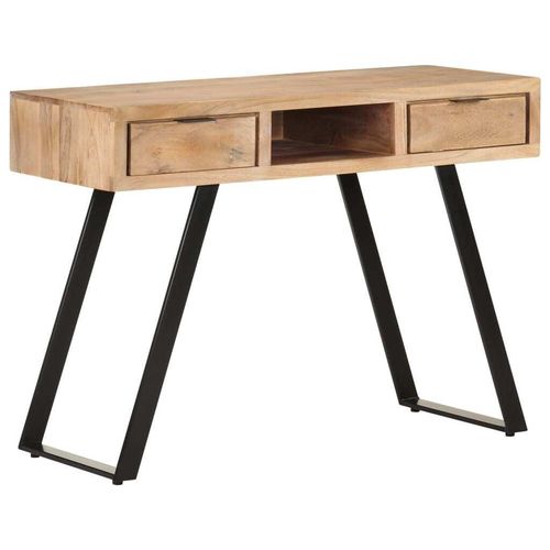 Schreibtisch 107x45x79 cm Massivholz Akazie Lebendige Kanten