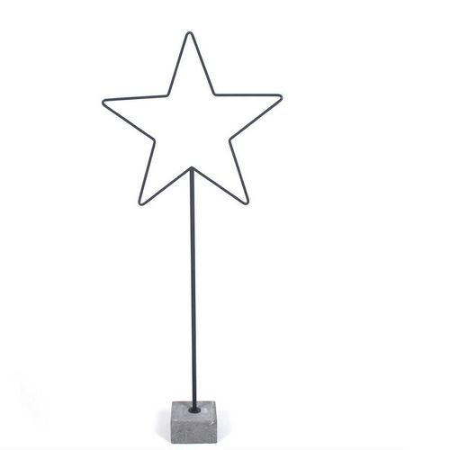 X-Mas Dekostern , Schwarz , Metall, Stein , Stern , Stern , 135 cm , zum Stellen , Dekoration, Weihnachtsdekoration, Winterdeko