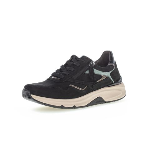 Sneaker Low - Schwarz Leder/Synthetik : 39 : Normal Größe: 39 Weite: Normal