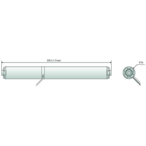 SOMFY Antrieb LW25-B44, 10000032 Mittelantrieb für Plissee, Raffrollos und Jalousien bis 3qm²