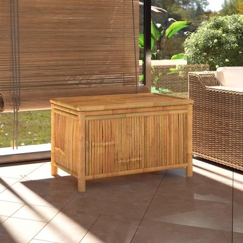 Ankonbej Gartentruhe 90x52x55 cm Bambus