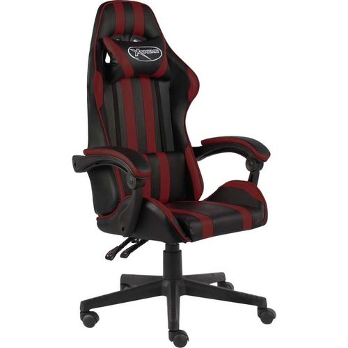 Gaming-Stuhl Schwarz und Weinrot Kunstleder