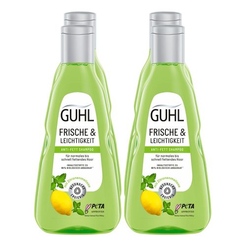 Guhl Shampoo Frische & Leichtigkeit 250 ml, 4er Pack