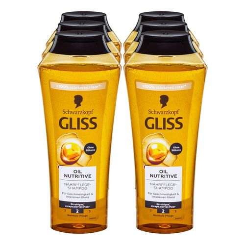 Gliss Shampoo Oil Nutritive 250 ml, 6er Pack