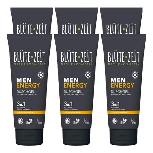 BLÜTE-ZEIT Men Duschgel 3in1 Energy 200 ml , 6er Pack