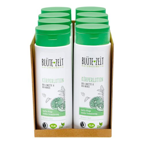 BLÜTE-ZEIT Körperlotion Bio-Limette & Bio-Minze 250 ml, 8er Pack