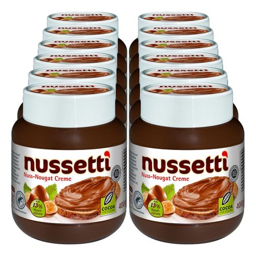 Nussetti Nuss-Nougat Creme 400 g, 12er Pack