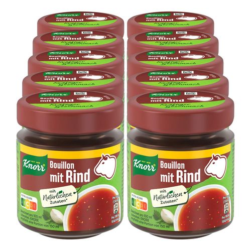 Knorr Bouillon mit Rind ergibt 6,5 L, 10er Pack