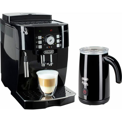 DE'LONGHI Kaffeevollautomat "Magnifica S ECAM21.118.B - mit Barista-Milchaufschäumer, Schwarz", schwarz, B:23,8cm H:35,1cm T:43cm, Kaffeevollautomaten, Direktwahltasten, Kegelmahlwerk (13 Malgrade), 15 Bar Pumpendruck, Kaffeevollautomat, Topseller