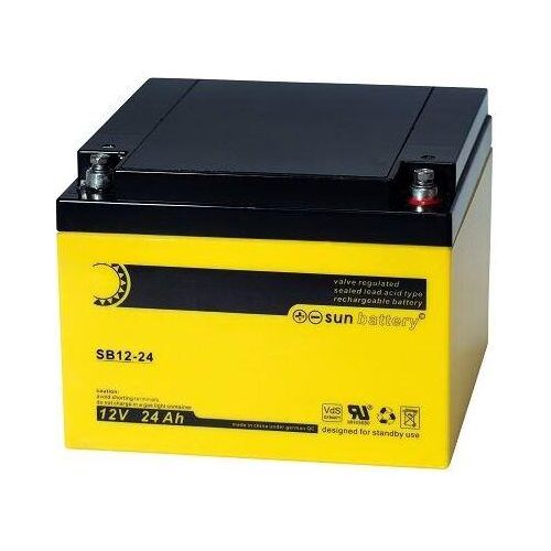 Sun Battery SB 12-24 V0 12V 24Ah (C20) AGM Batterie mit VdS