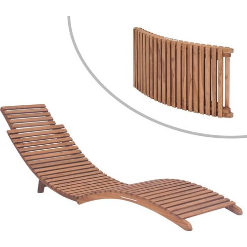 Sonnenliege Klappbar Massivholz Teak