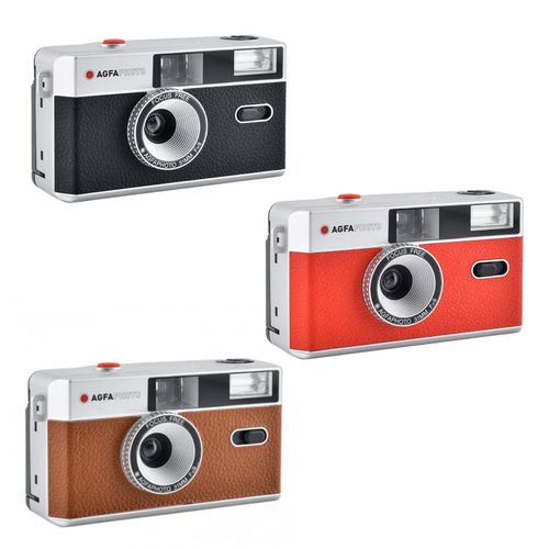 AgfaPhoto analoge 35mm Foto Kamera Kompletset, Farbe:Schwarz