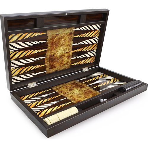 Trendy Backgammon Antique Map/Antik Welt Backgammon Tavla XXL