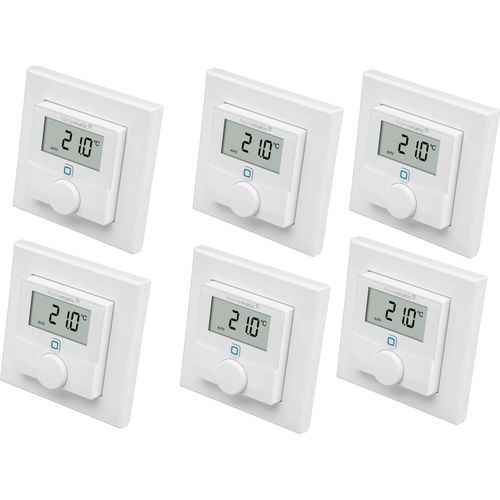 HOMEMATIC IP 156669A0, Wandthermostat mit Luftfeuchtigkeitssensor, 6 Stück