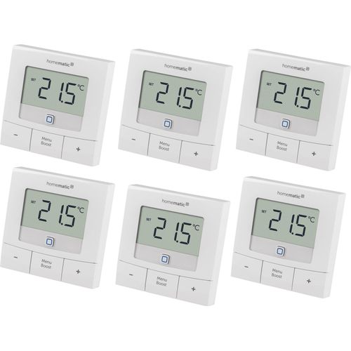 HOMEMATIC IP Smart Home 154666A0, Wandthermostat basic, 6 Stück