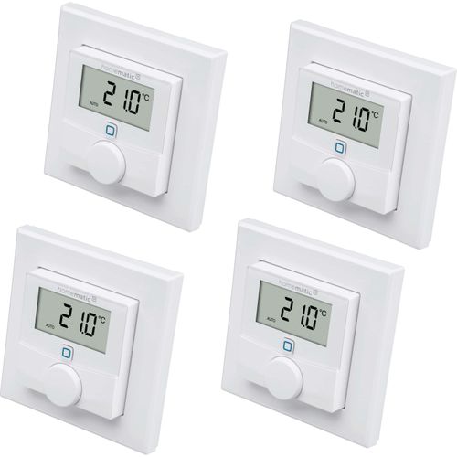 HOMEMATIC IP 156669A0, Wandthermostat mit Luftfeuchtigkeitssensor, 4 Stück
