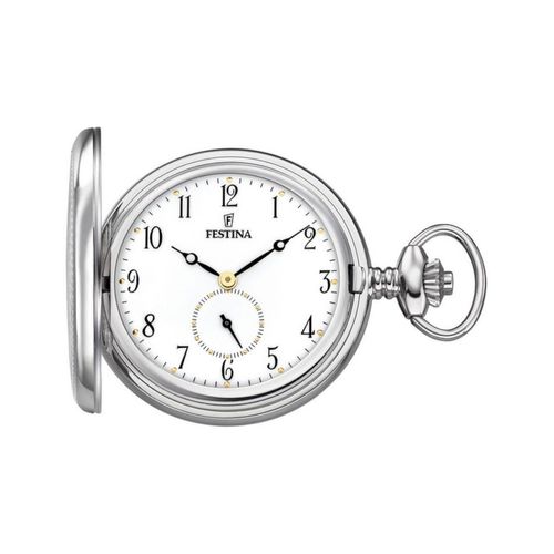 Festina F2026/1 Taschenuhr mit Kette Uhr Herrenuhr Weiss