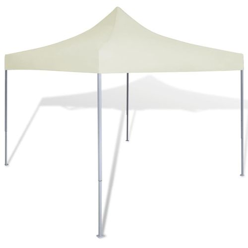 Prolenta Premium Partyzelt Überdachung faltbar 3 x 3 m Cremeweiß